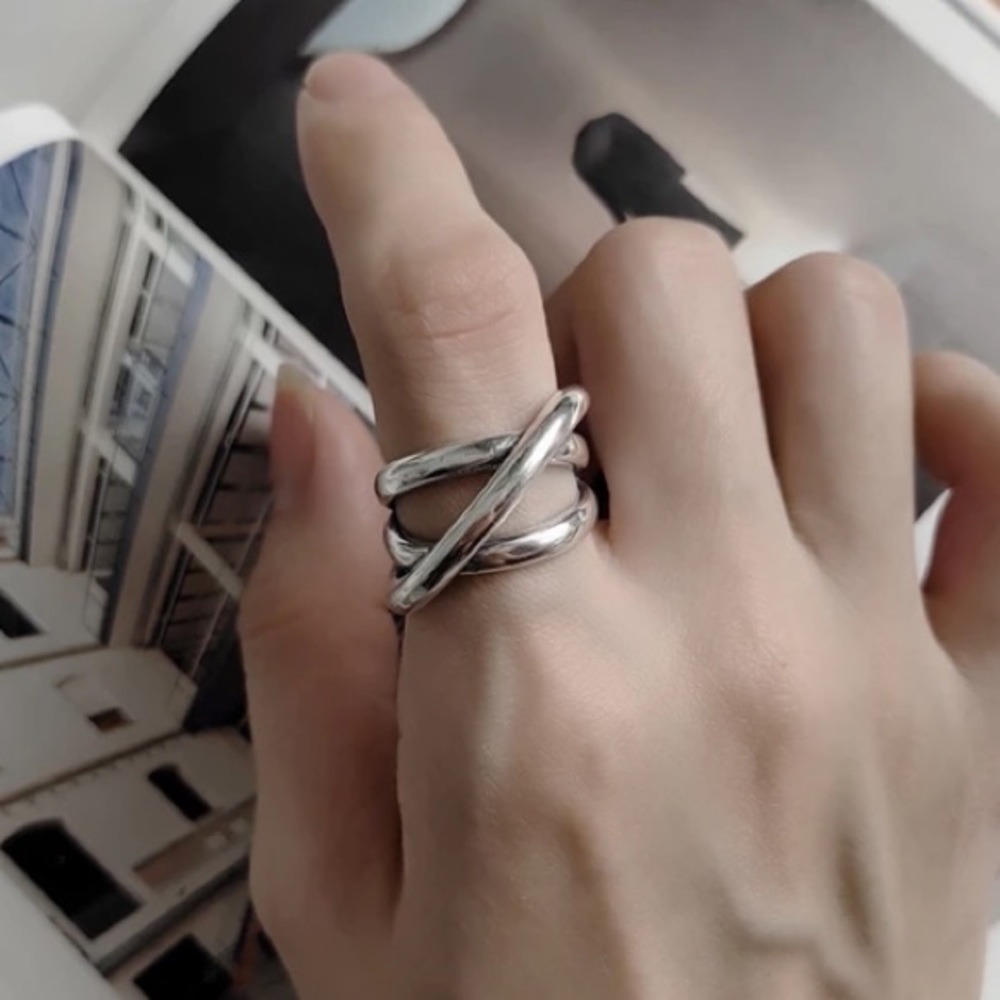 ✨Insta layered sterling silver ring